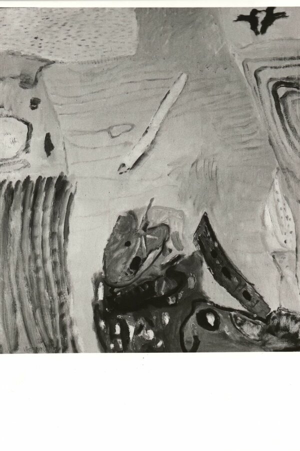 Karel Valter, Krajina s želízkem, olej, 1984, foto: Rudolf Adamec